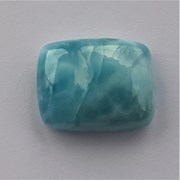 Larimar polido em cabochon (República Dominicana)